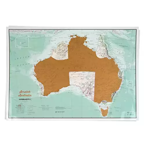 Australia Scratch Travel Map Poster - A2